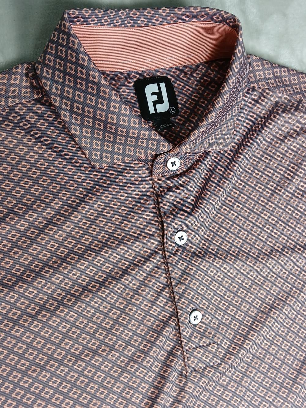 Footjoy Performance Polo Shirt L Men's Geometric